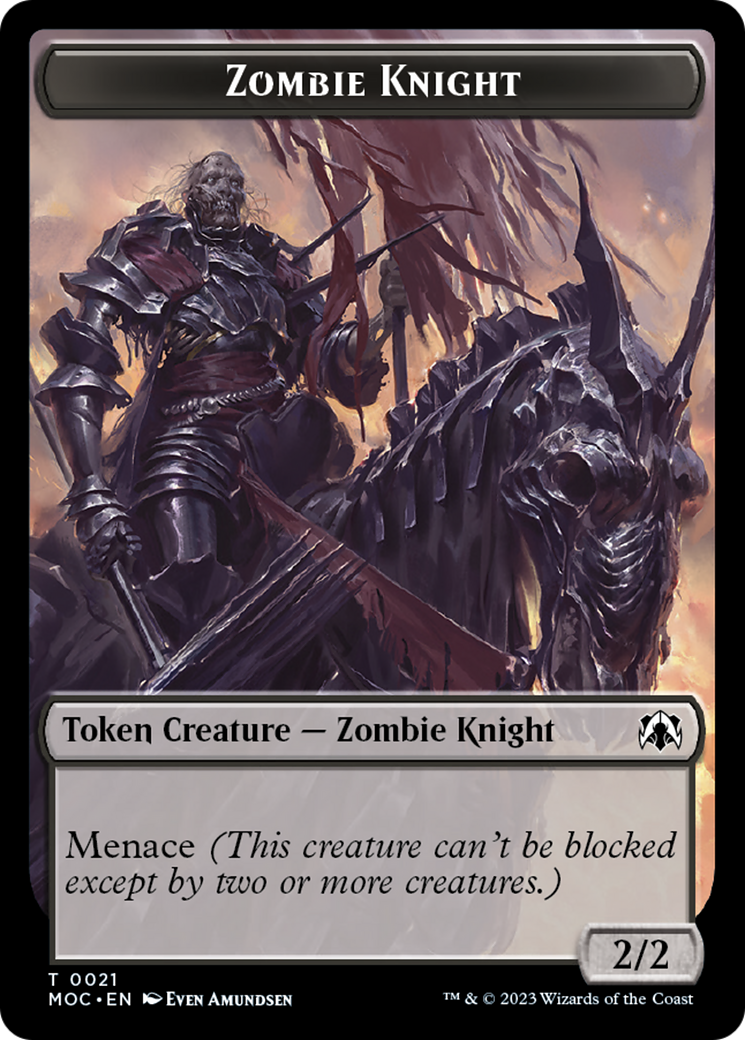 Zombie Knight // Human (6) Double-Sided Token [March of the Machine Commander Tokens] | PLUS EV GAMES 