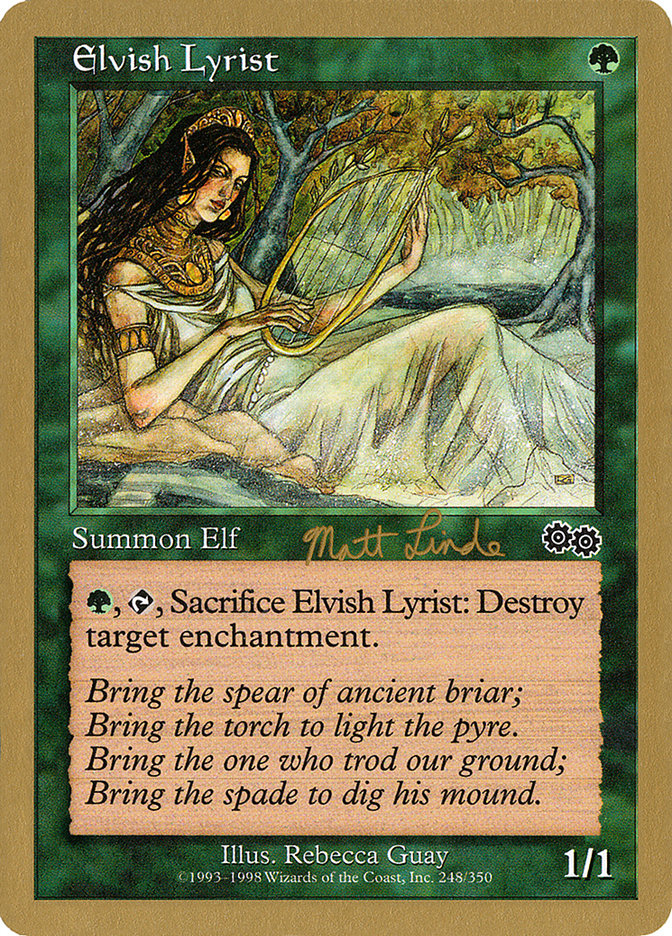 Elvish Lyrist (Matt Linde) [World Championship Decks 1999] | PLUS EV GAMES 