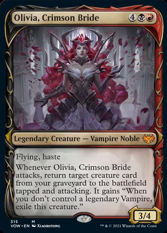 Olivia, Crimson Bride (Showcase Fang Frame) [Innistrad: Crimson Vow] | PLUS EV GAMES 