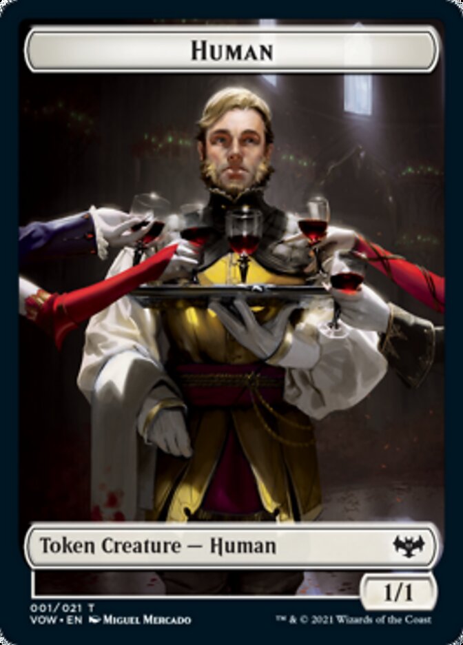 Human (001) // Boar Double-sided Token [Innistrad: Crimson Vow Tokens] | PLUS EV GAMES 