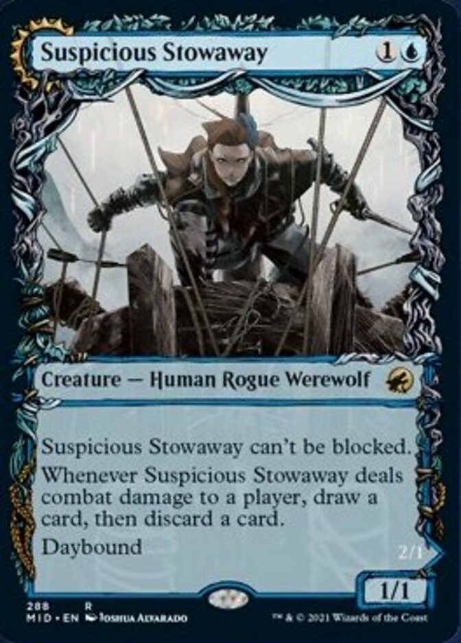Suspicious Stowaway // Seafaring Werewolf (Showcase Equinox) [Innistrad: Midnight Hunt] | PLUS EV GAMES 
