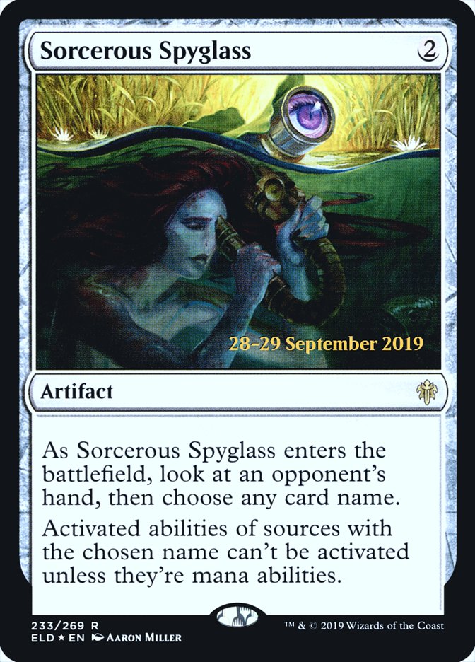 Sorcerous Spyglass  [Throne of Eldraine Prerelease Promos] | PLUS EV GAMES 