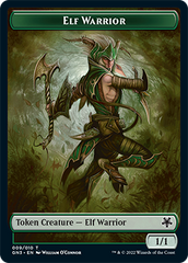 Dragon // Elf Warrior Double-Sided Token [Game Night: Free-for-All Tokens] | PLUS EV GAMES 