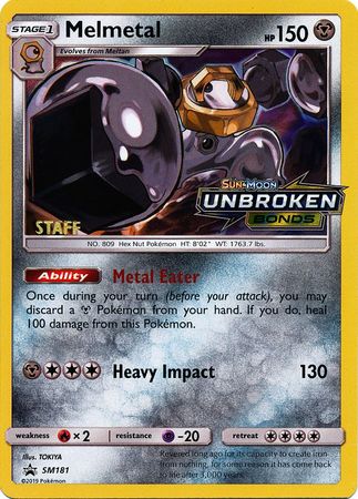 Melmetal (Staff Prerelease Promo) [SM Black Star Promos] | PLUS EV GAMES 