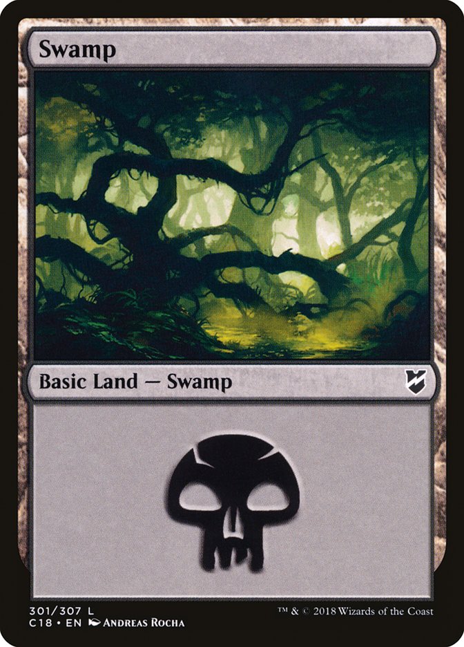 Swamp (301) [Commander 2018] | PLUS EV GAMES 