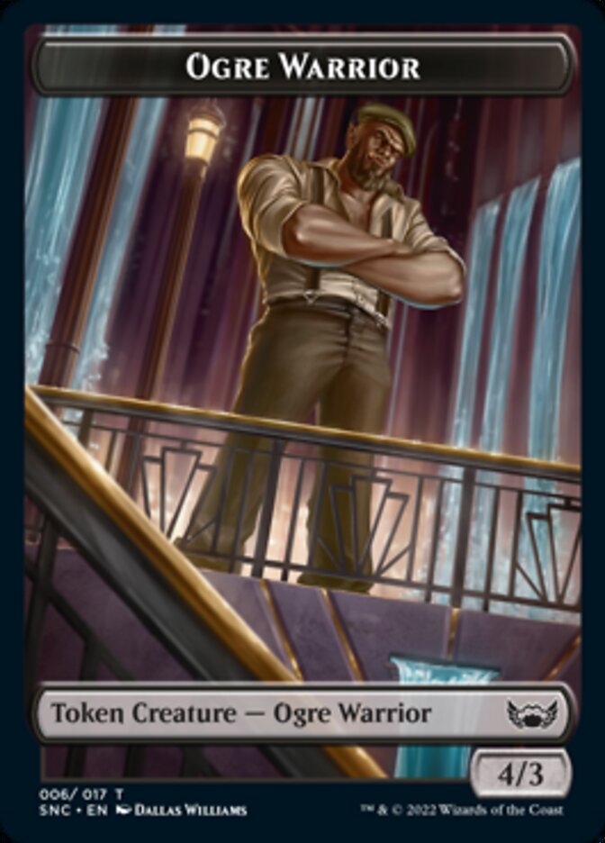Ogre Warrior // Wizard Double-sided Token [Streets of New Capenna Tokens] | PLUS EV GAMES 