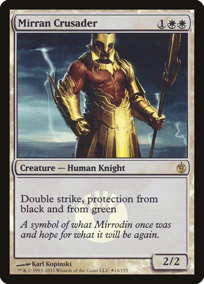 Mirran Crusader (Buy-A-Box) [Mirrodin Besieged Promos] | PLUS EV GAMES 