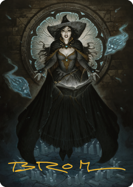 Tasha, the Witch Queen Art Card (76) (Gold-Stamped Signature) [Commander Legends: Battle for Baldur's Gate Art Series] | PLUS EV GAMES 