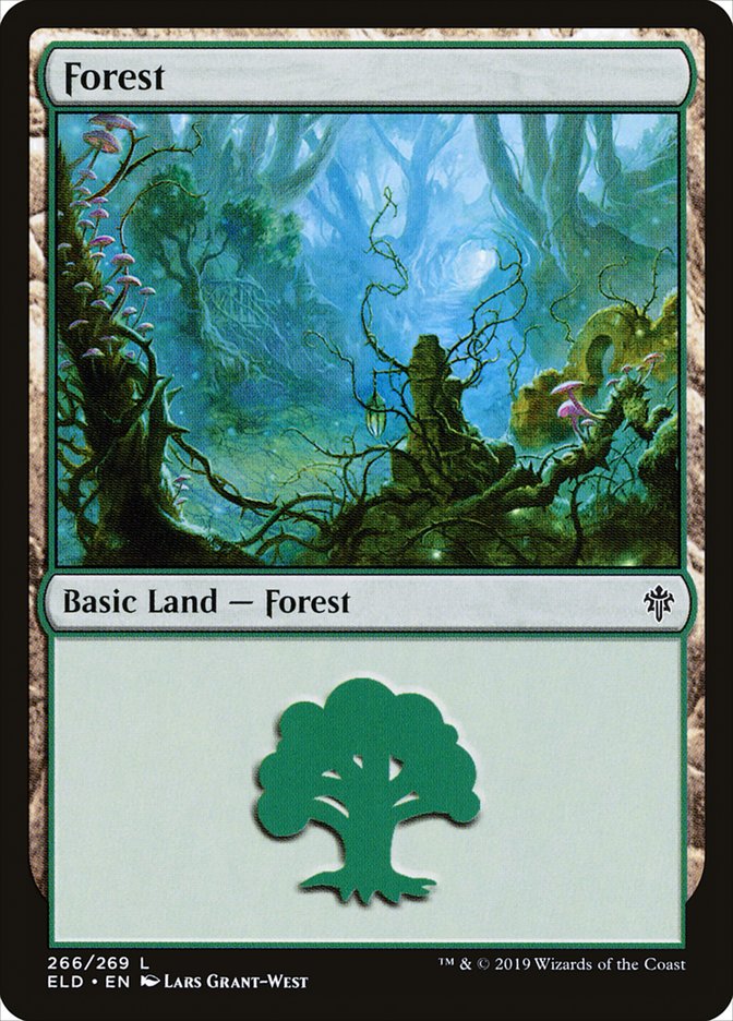 Forest (266) [Throne of Eldraine] | PLUS EV GAMES 