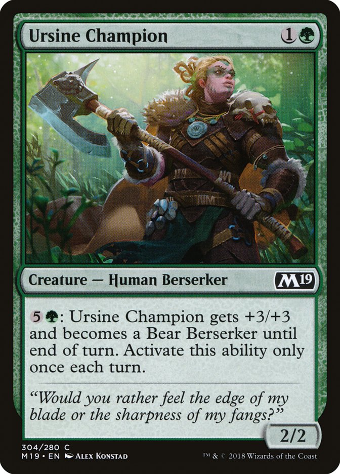 Ursine Champion [Core Set 2019] | PLUS EV GAMES 