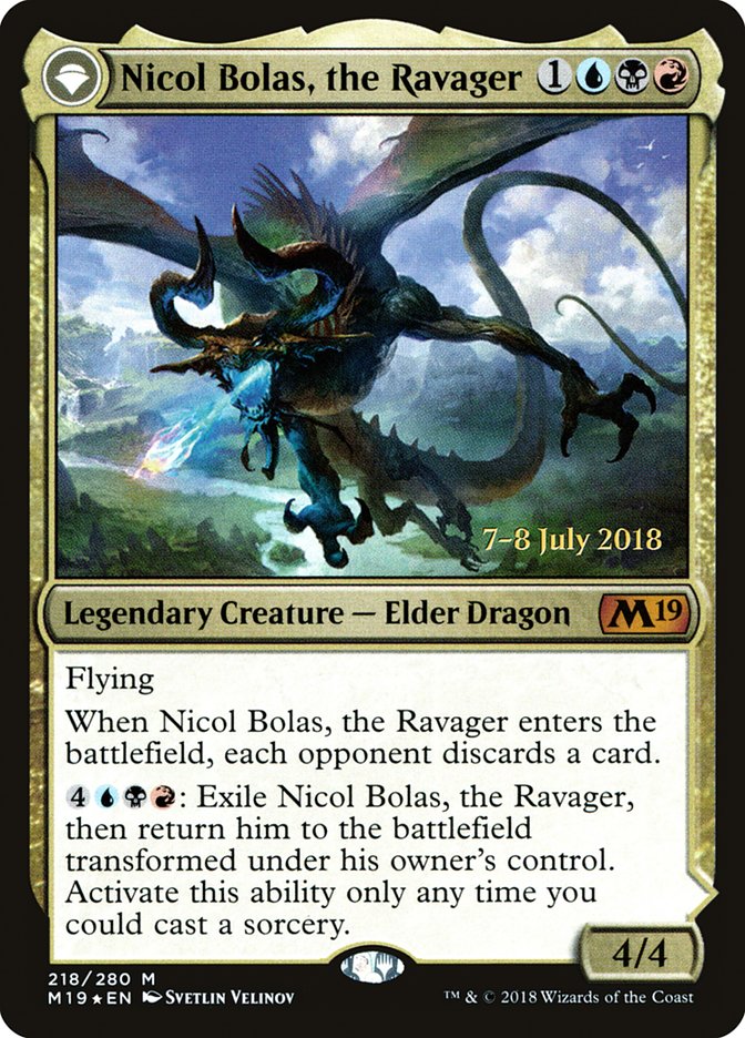 Nicol Bolas, the Ravager // Nicol Bolas, the Arisen  [Core Set 2019 Prerelease Promos] | PLUS EV GAMES 