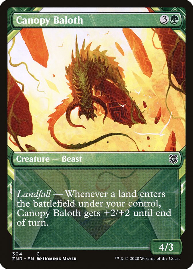 Canopy Baloth (Showcase) [Zendikar Rising Extended Art] | PLUS EV GAMES 