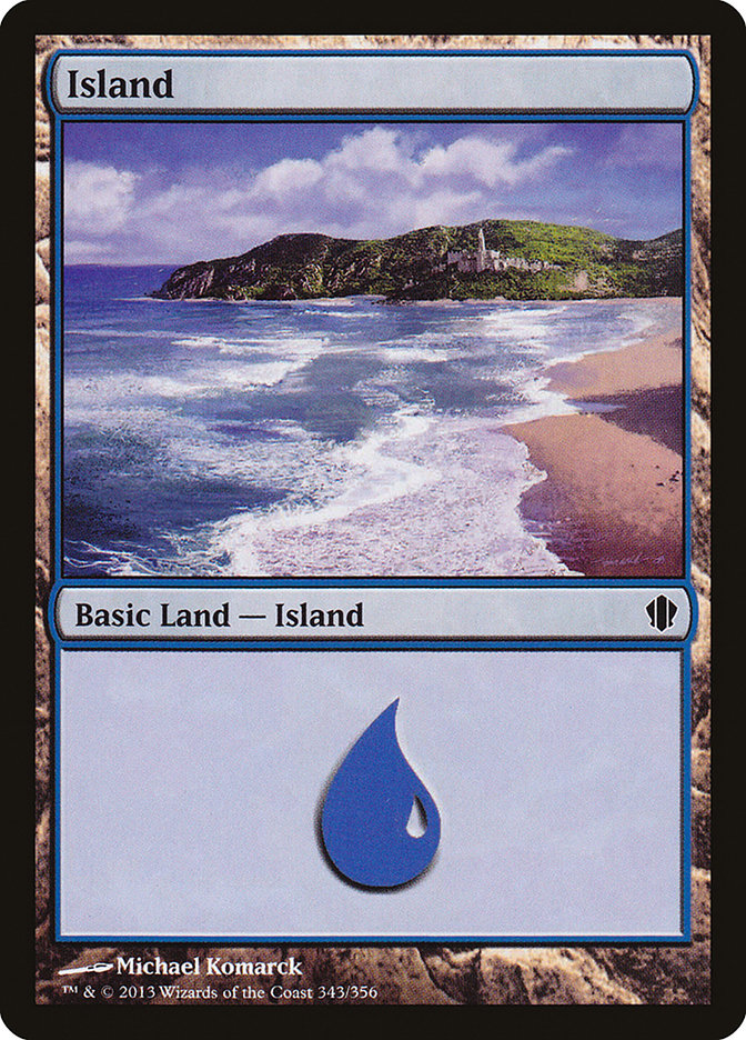 Island (343) [Commander 2013] | PLUS EV GAMES 