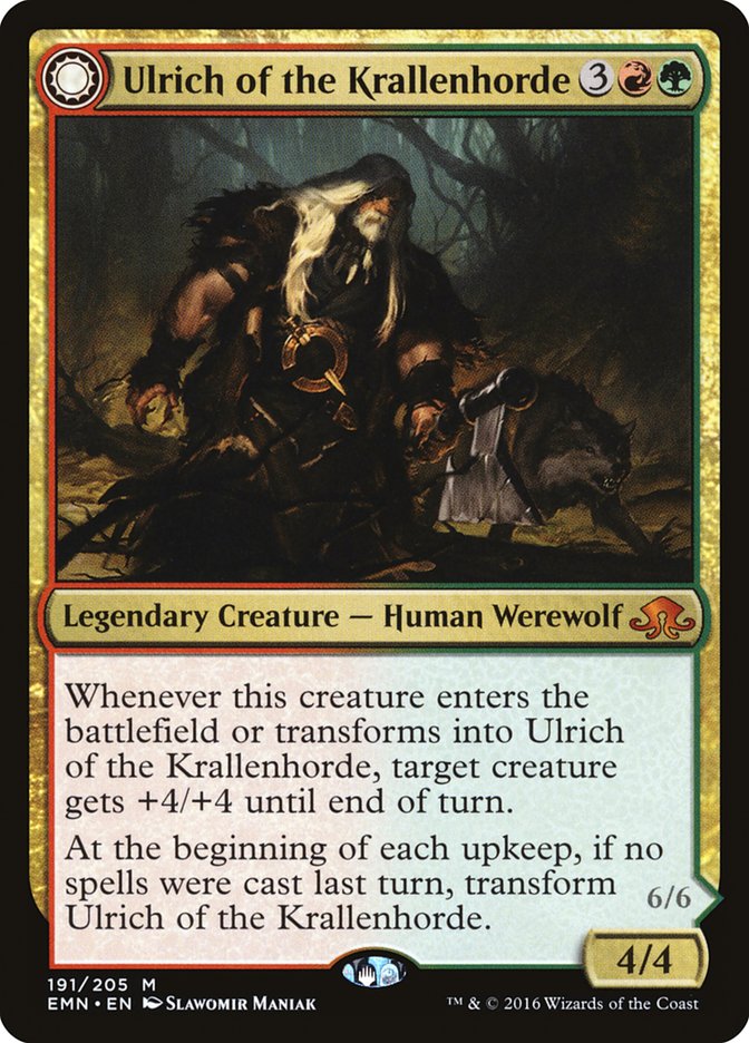 Ulrich of the Krallenhorde // Ulrich, Uncontested Alpha [Eldritch Moon] | PLUS EV GAMES 
