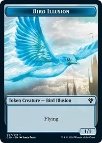 Bird Illusion // Beast (011) Double-sided Token [Commander 2020 Tokens] | PLUS EV GAMES 