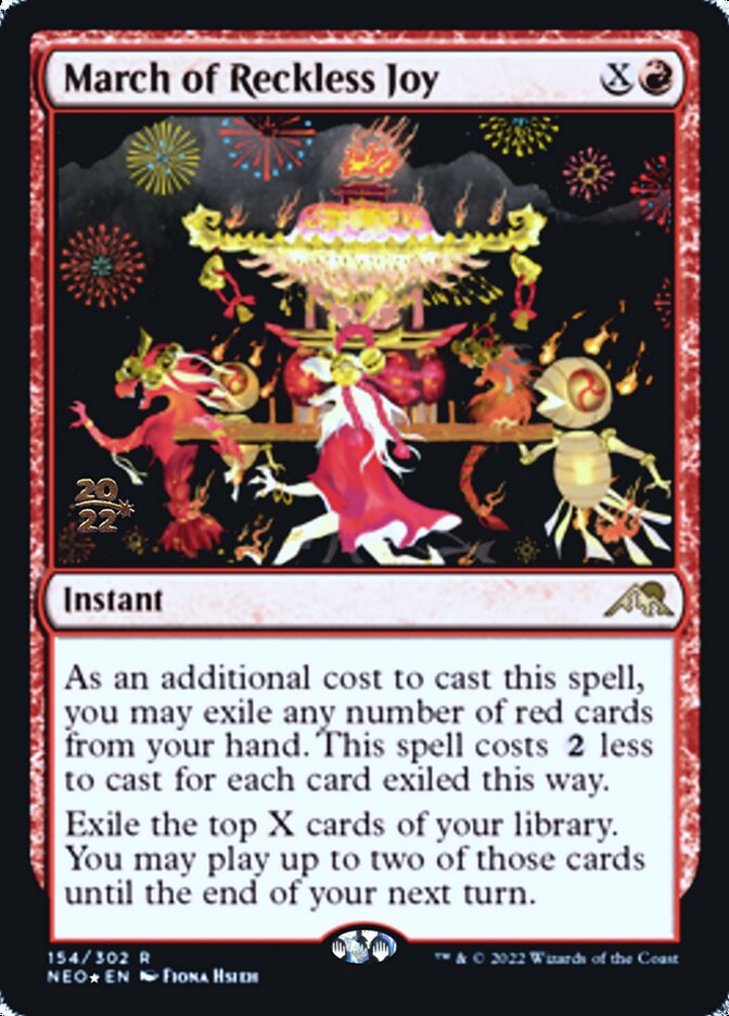 March of Reckless Joy [Kamigawa: Neon Dynasty Prerelease Promos] | PLUS EV GAMES 