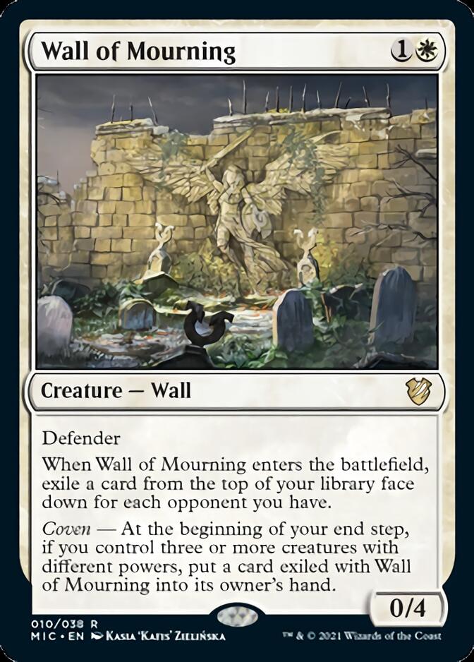 Wall of Mourning [Innistrad: Midnight Hunt Commander] | PLUS EV GAMES 
