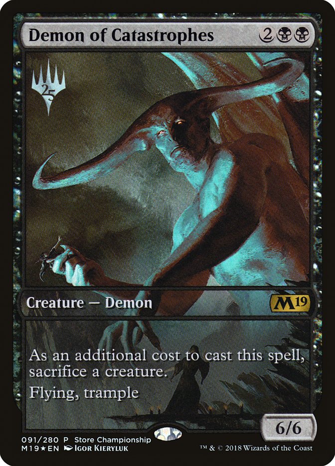 Demon of Catastrophes (Store Championship) [Core Set 2019 Promos] | PLUS EV GAMES 