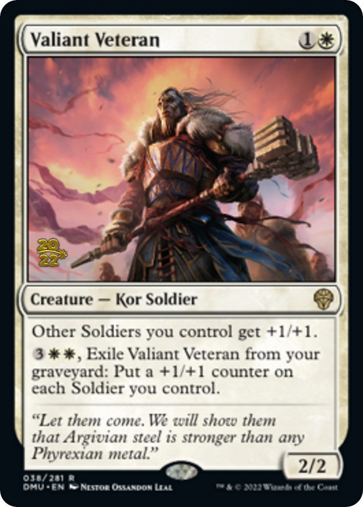 Valiant Veteran [Dominaria United Prerelease Promos] | PLUS EV GAMES 