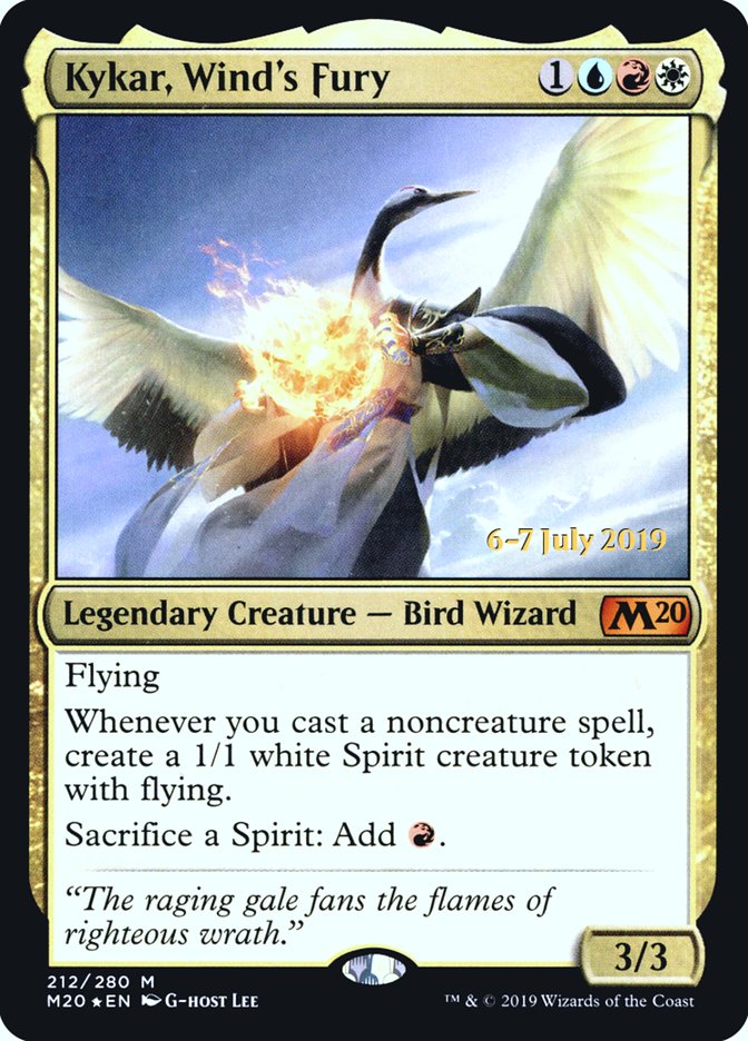 Kykar, Wind's Fury  [Core Set 2020 Prerelease Promos] | PLUS EV GAMES 