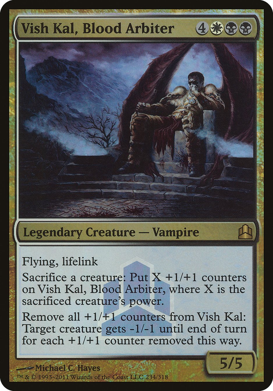 Vish Kal, Blood Arbiter (Launch) (Oversized) [Commander 2011 Prerelease Promos] | PLUS EV GAMES 