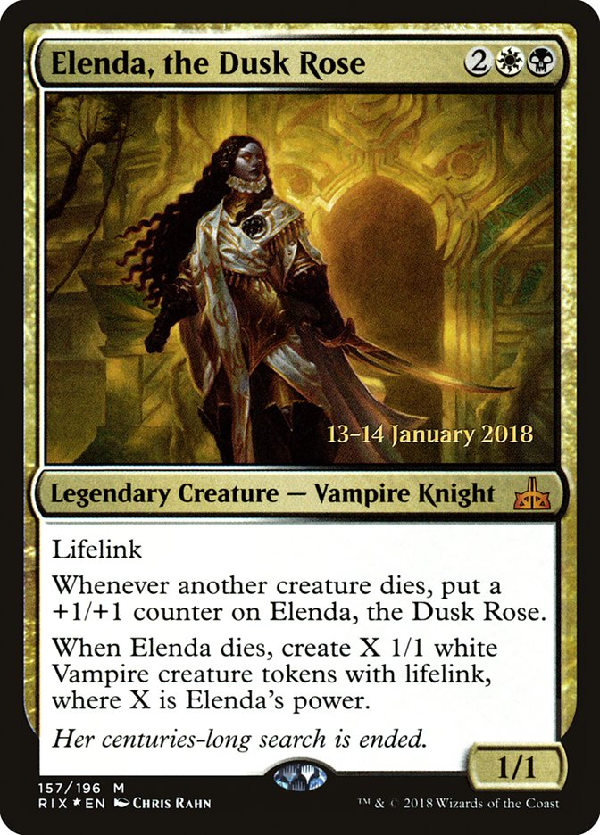 Elenda, the Dusk Rose [Rivals of Ixalan Prerelease Promos] | PLUS EV GAMES 