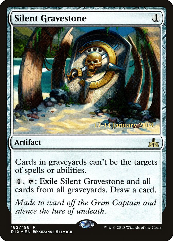 Silent Gravestone [Rivals of Ixalan Prerelease Promos] | PLUS EV GAMES 