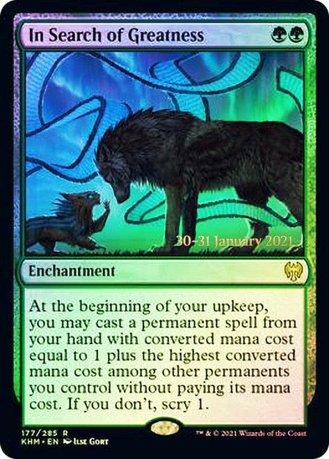 In Search of Greatness  [Kaldheim Prerelease Promos] | PLUS EV GAMES 