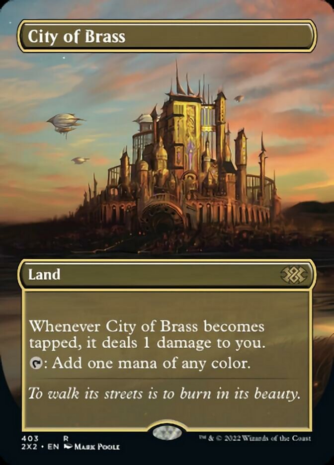 City of Brass (Borderless Alternate Art) [Double Masters 2022] | PLUS EV GAMES 