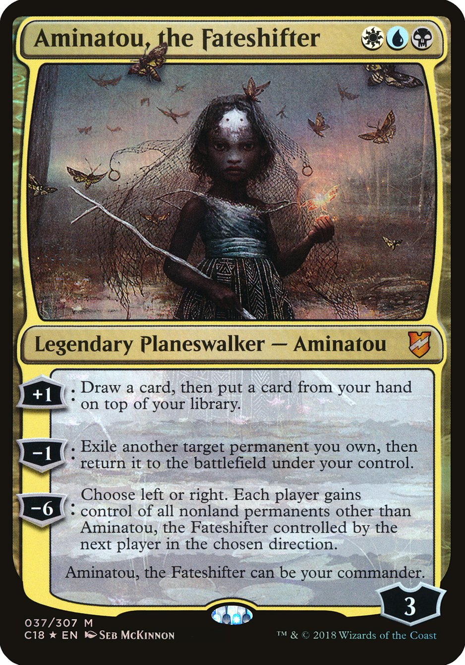 Aminatou, the Fateshifter (Oversized) [Commander 2018 Oversized] | PLUS EV GAMES 