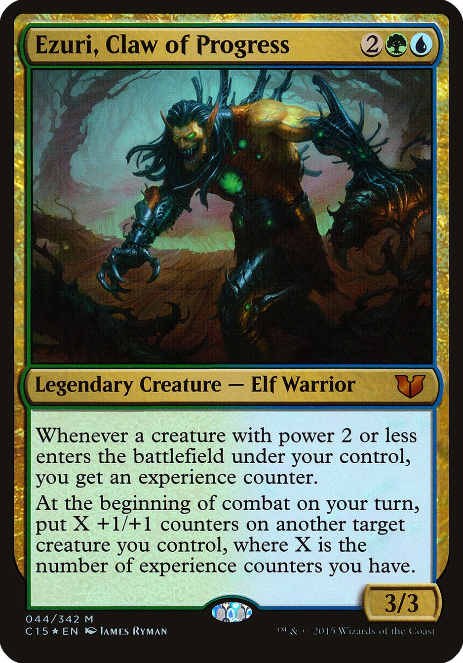 Ezuri, Claw of Progress (Oversized) [Commander 2015 Oversized] | PLUS EV GAMES 