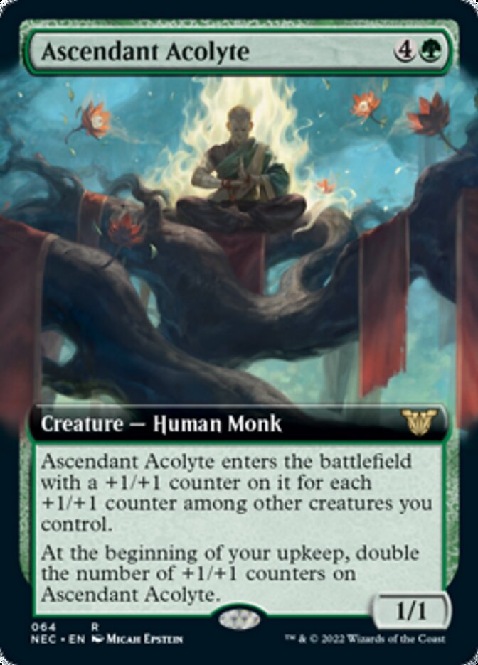 Ascendant Acolyte (Extended) [Kamigawa: Neon Dynasty Commander] | PLUS EV GAMES 