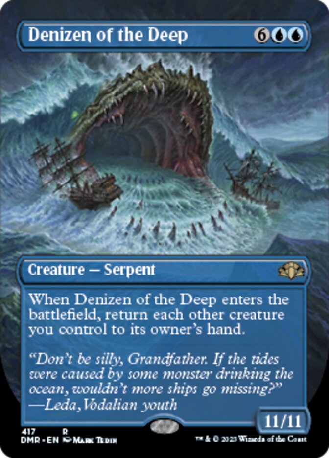 Denizen of the Deep (Borderless Alternate Art) [Dominaria Remastered] | PLUS EV GAMES 