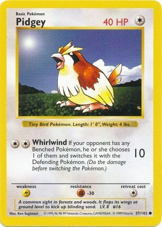 Pidgey (57/102) [Base Set (Shadowless)]