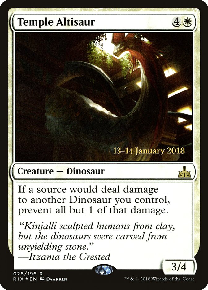 Temple Altisaur [Rivals of Ixalan Prerelease Promos] | PLUS EV GAMES 