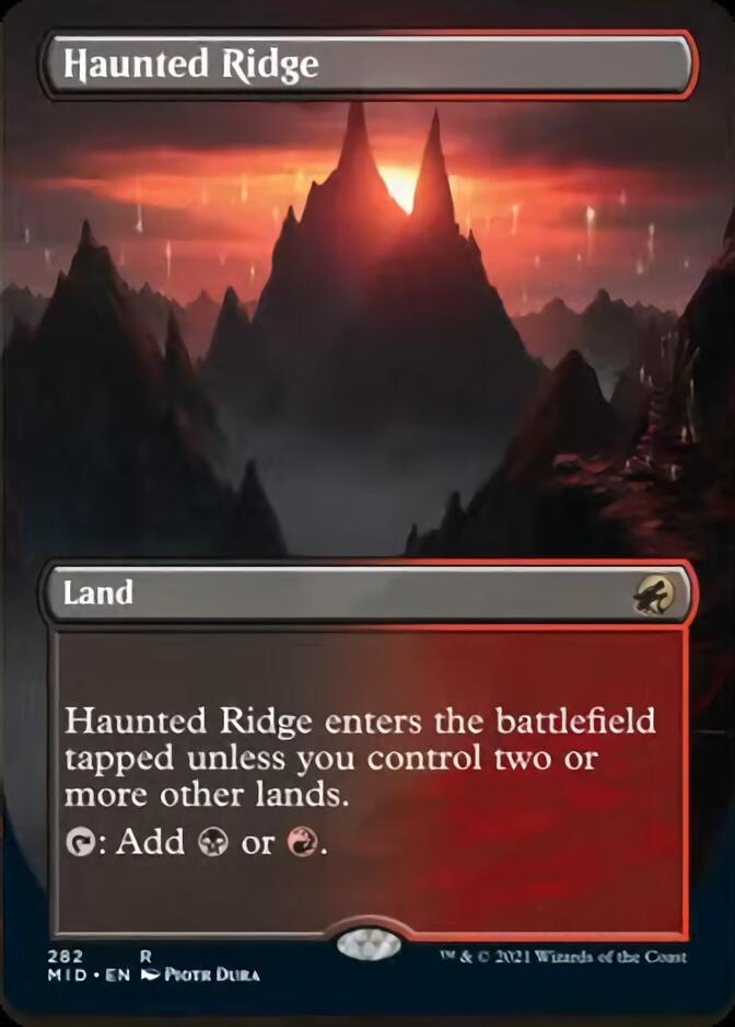 Haunted Ridge (Borderless) [Innistrad: Midnight Hunt] | PLUS EV GAMES 