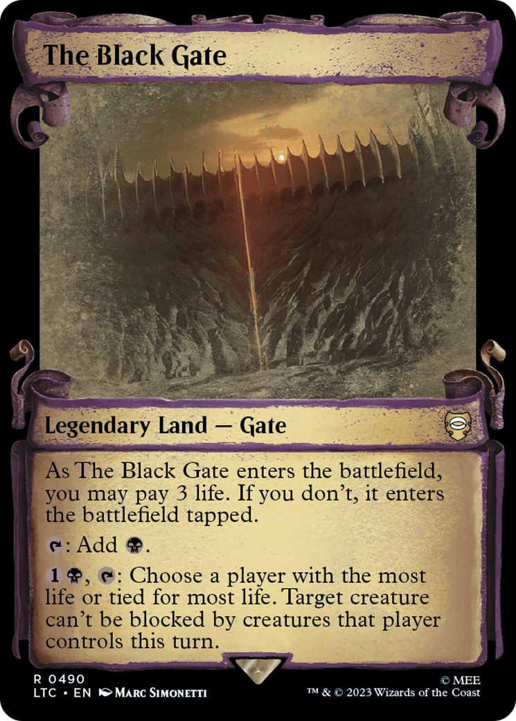 The Black Gate [The Lord of the Rings: Tales of Middle-Earth Commander Showcase Scrolls] | PLUS EV GAMES 