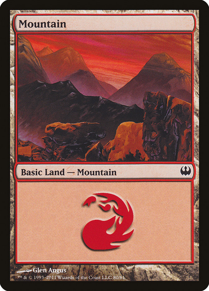 Mountain (80) [Duel Decks: Knights vs. Dragons] | PLUS EV GAMES 