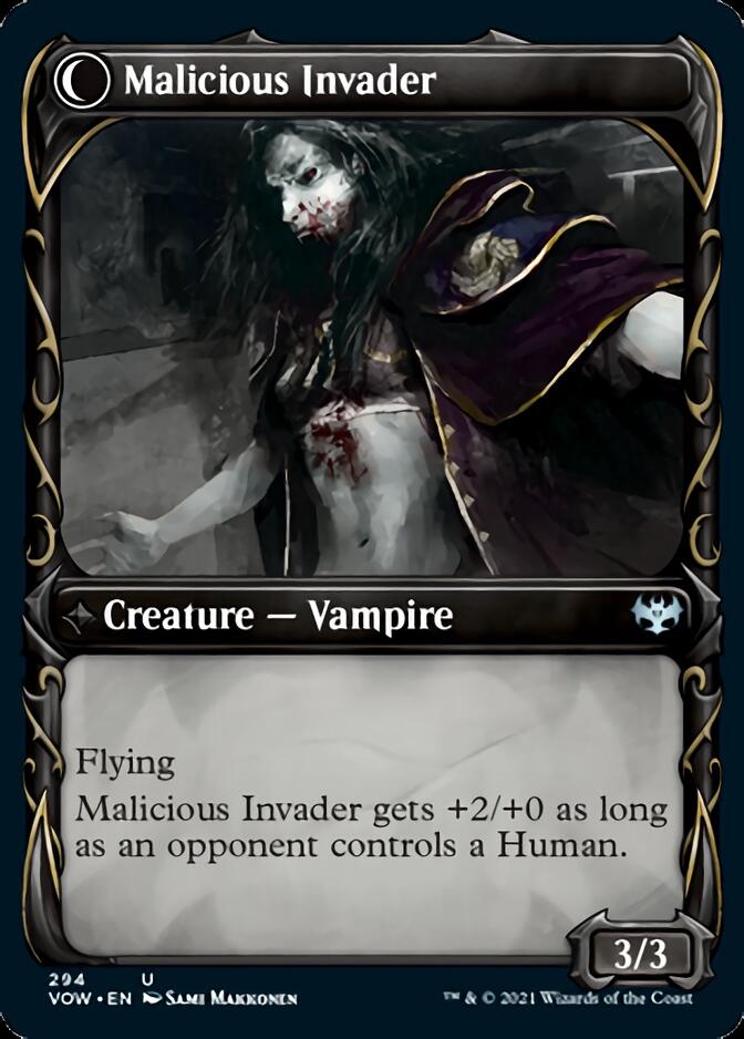 Innocent Traveler // Malicious Invader (Showcase Fang Frame) [Innistrad: Crimson Vow] | PLUS EV GAMES 