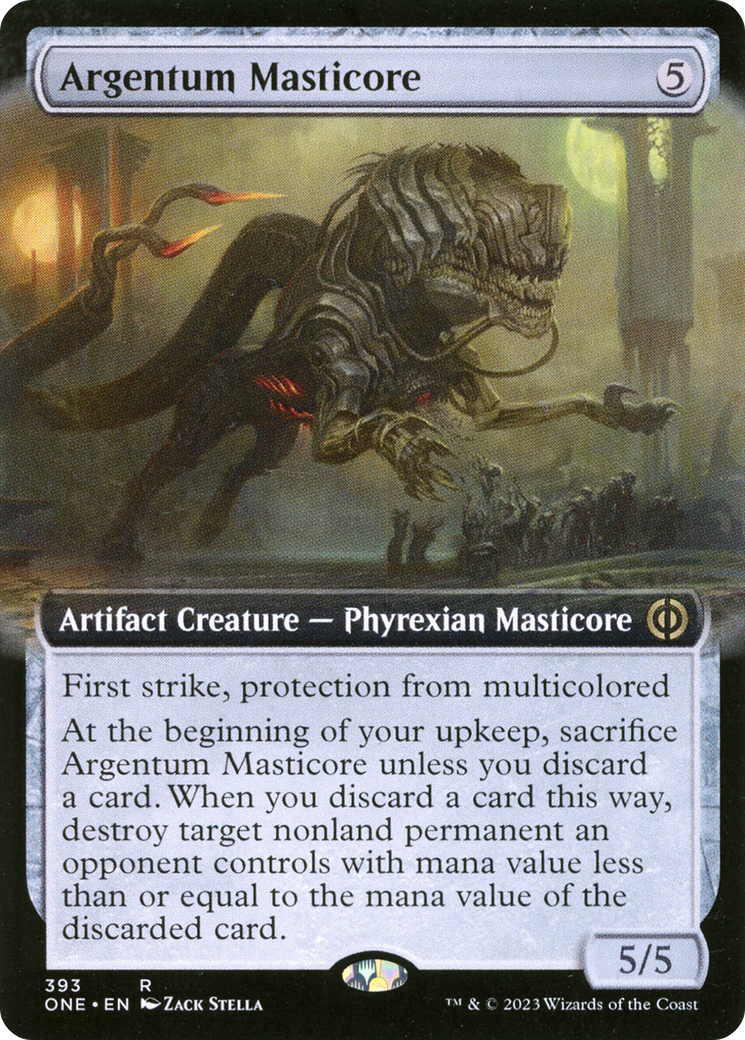 Argentum Masticore (Extended Art) [Phyrexia: All Will Be One] | PLUS EV GAMES 