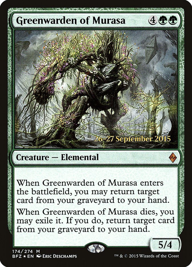 Greenwarden of Murasa  [Battle for Zendikar Prerelease Promos] | PLUS EV GAMES 