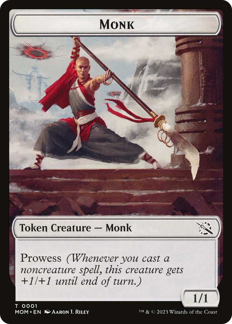 Monk // Spirit (14) Double-Sided Token [March of the Machine Tokens] | PLUS EV GAMES 