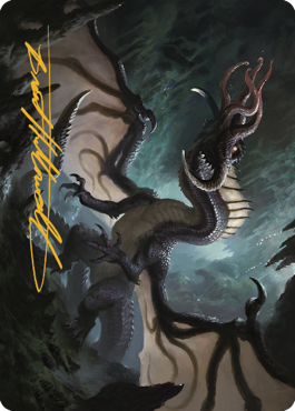 Brainstealer Dragon Art Card (Gold-Stamped Signature) [Commander Legends: Battle for Baldur's Gate Art Series] | PLUS EV GAMES 