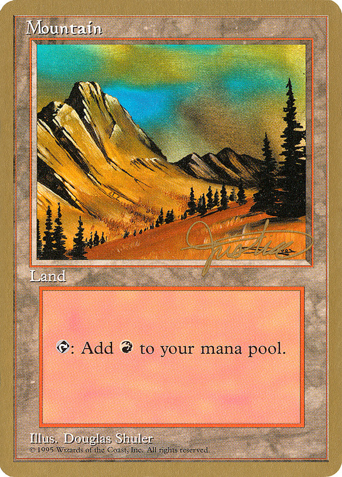 Mountain (mj375) (Mark Justice) [Pro Tour Collector Set] | PLUS EV GAMES 