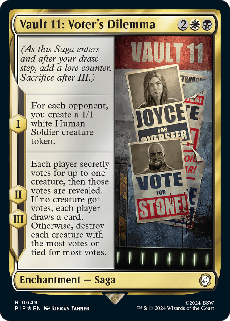 Vault 11: Voter's Dilemna (Surge Foil) [Fallout] | PLUS EV GAMES 
