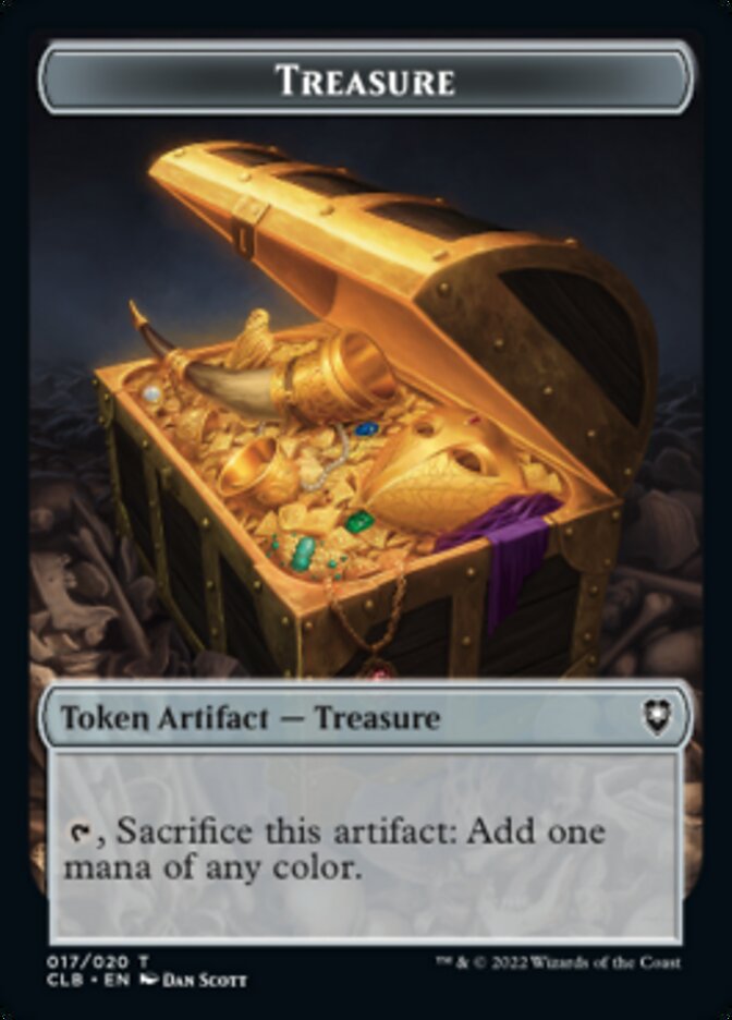 Treasure // Skeleton Double-sided Token [Commander Legends: Battle for Baldur's Gate Tokens] | PLUS EV GAMES 