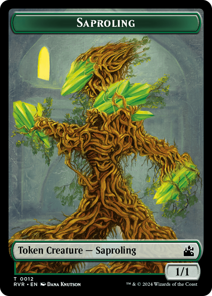 Saproling // Zombie Double-Sided Token [Ravnica Remastered Tokens] | PLUS EV GAMES 