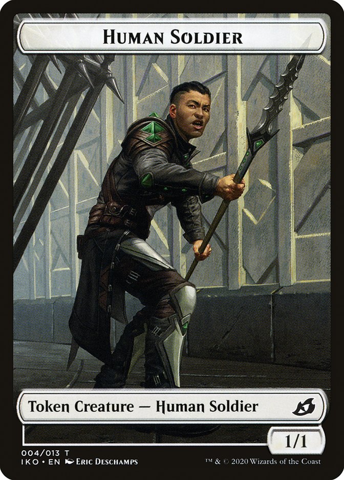 Human Soldier (004/013) [Ikoria: Lair of Behemoths Tokens] | PLUS EV GAMES 