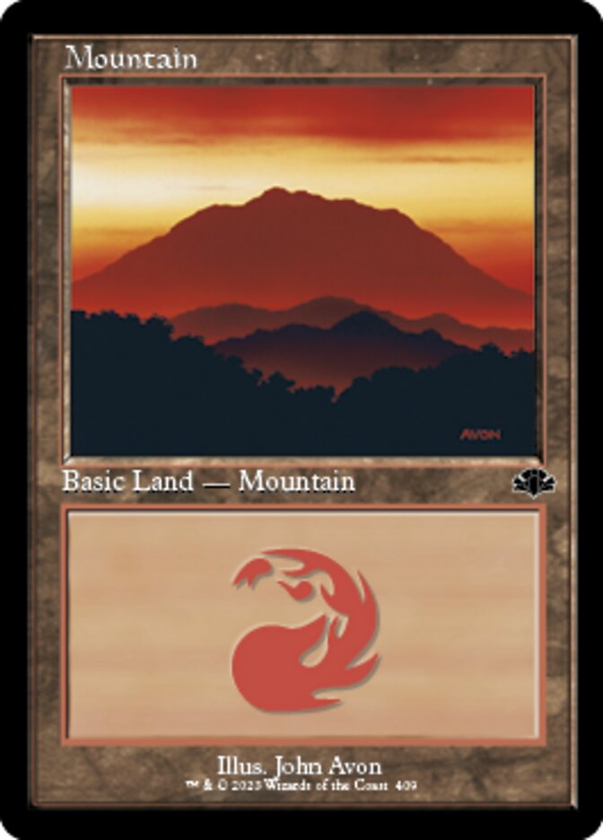 Mountain (409) (Retro) [Dominaria Remastered] | PLUS EV GAMES 