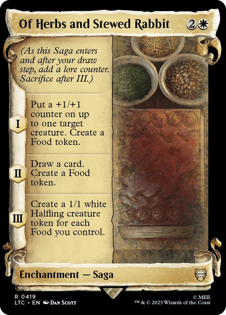 Of Herbs and Stewed Rabbit [The Lord of the Rings: Tales of Middle-Earth Commander Showcase Scrolls] | PLUS EV GAMES 